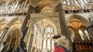 Salisbury Cathedral volunteers test the system ahead of re-opening